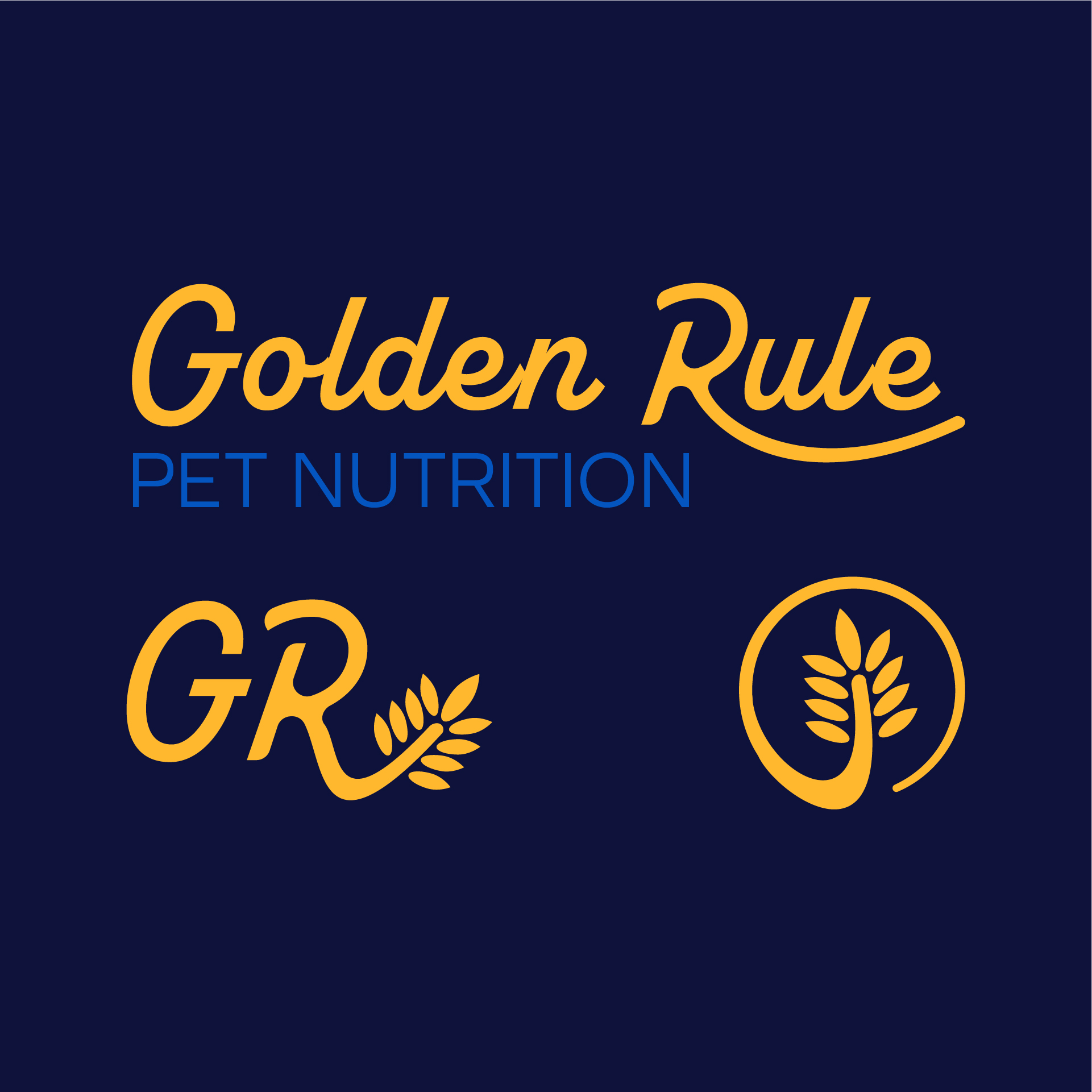 Golden Rule Pet Nutrition logo variations